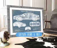 Cutler West Vehicle Collection Volvo S80 (2011) Vintage Blueprint Auto Print