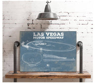 Cutler West Racetrack Collection Las Vegas Motor Speedway Blueprint NASCAR Race Track Print