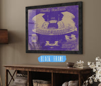Cutler West 14" x 11" / Black Frame Washington Huskies Art - Husky Stadium Vintage Stadium Blueprint Art Print 835000008-14"-x-11"59430