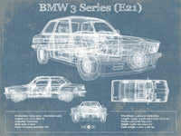 Cutler West Vehicle Collection 14" x 11" / Unframed BMW 3 Series E21 Vintage Blueprint Auto Print 833110083_48077