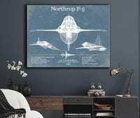 Cutler West Military Aircraft Northrop F-5 Aircraft Blueprint Original Military Wall Art