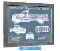 Cutler West Ford Collection Ford F-250 Regular Cab (2009) Blueprint Vintage Auto Print