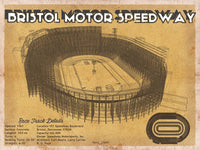 Cutler West Racetrack Collection 14" x 11" / Unframed Bristol Speedway NASCAR Race Track Print 716403847_46823