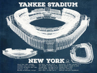 Cutler West Baseball Collection 14" x 11" / Unframed NY Yankees - Vintage Yankee Stadium Blueprint Baseball Print 723090052-TOP