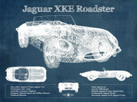 Cutler West Jaguar Collection 14" x 11" / Unframed Jaguar XK-E Roadster Original Blueprint Art 933350051_19912