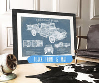 Cutler West Ford Collection 14" x 11" / Black Frame & Mat 1960 Ford F-100 Blueprint Vintage Auto Print 933311072_11806