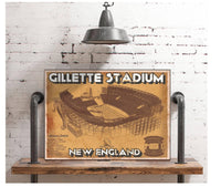 Cutler West Pro Football Collection Vintage New England Patriots Gillette Stadium Wall Art