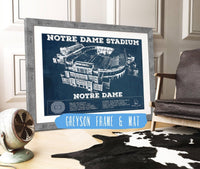Cutler West Best Selling Collection 14" x 11" / Greyson Frame & Mat Notre Dame Stadium Vintage Art Print 706603798-TOP_70699