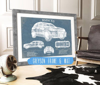 Cutler West Vehicle Collection 14" x 11" / Greyson Frame & Mat BMW X5 Vintage Blueprint Auto Print 833110089