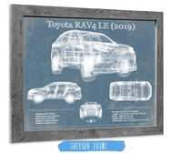 Cutler West Toyota Collection 20" x 16" / Greyson Frame Toyota RAV4 LE (2019) Blueprint Vintage Auto Patent Print 833110121_26794