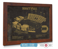 Cutler West 14" x 11" / Walnut Frame Wake Forest Football Art - BB&T Field (2007–2020) Vintage Wall Art 9356298441-14"-x-11"3898