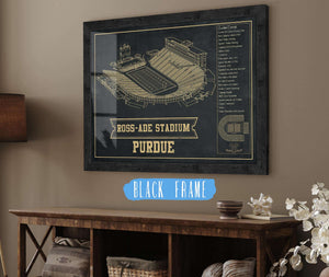 Cutler West Purdue Boilermakers - Ross-Ade Vintage Football Stadium Blueprint Art Print