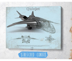 Cutler West Quinjet Avengers Vintage Blueprint Wall Art