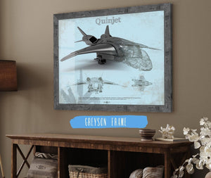 Cutler West Quinjet Avengers Vintage Blueprint Wall Art