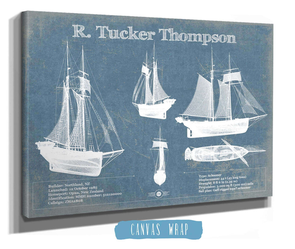 14" x 11" / Stretched Canvas Wrap Cutler West R. Tucker Thompson Blueprint Original Wall Art