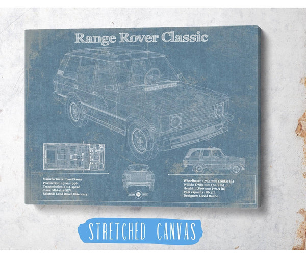 Cutler West Range Rover Classic Vintage Blueprint Auto Print