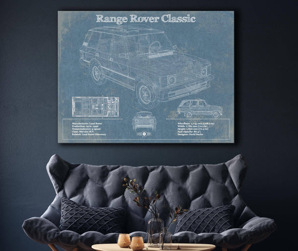 Cutler West Range Rover Classic Vintage Blueprint Auto Print