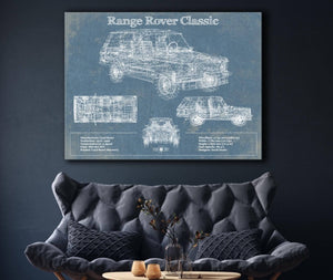 Cutler West Range Rover Classic Vintage Blueprint Auto Print