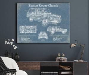 Cutler West Range Rover Classic Vintage Blueprint Auto Print