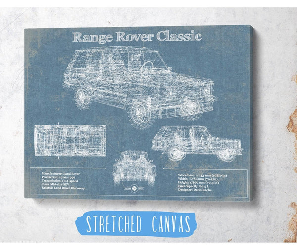 Cutler West Range Rover Classic Vintage Blueprint Auto Print