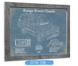 14" x 11" / Greyson Frame Cutler West Range Rover Classic Vintage Blueprint Auto Print