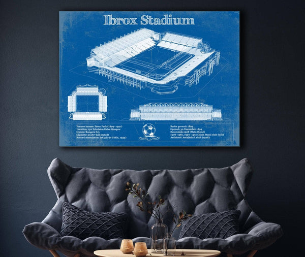 Cutler West Rangers Football Club Ibrox Stadium Soccer Print