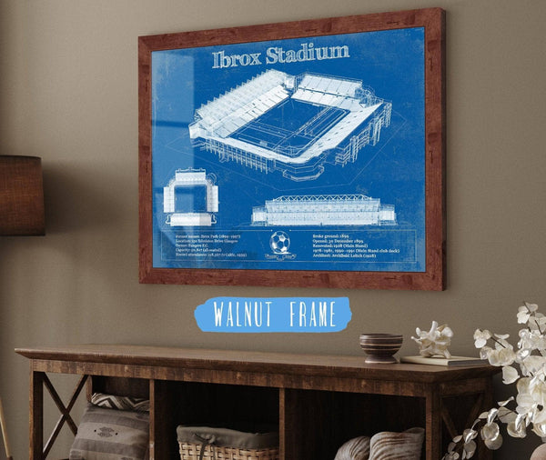 Cutler West Rangers Football Club Ibrox Stadium Soccer Print