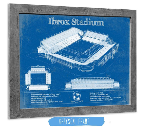 Cutler West Rangers Football Club Ibrox Stadium Soccer Print