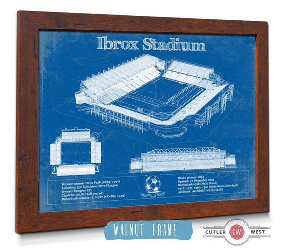Cutler West Rangers Football Club Ibrox Stadium Soccer Print