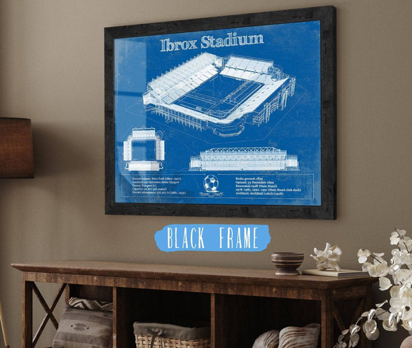 Cutler West Rangers Football Club Ibrox Stadium Soccer Print