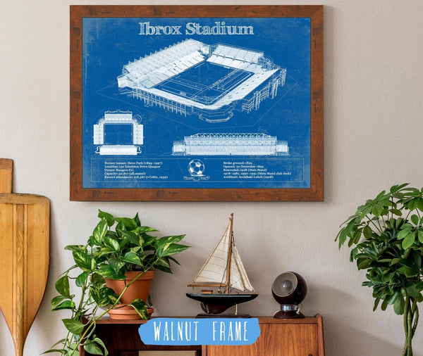 Cutler West Rangers Football Club Ibrox Stadium Soccer Print