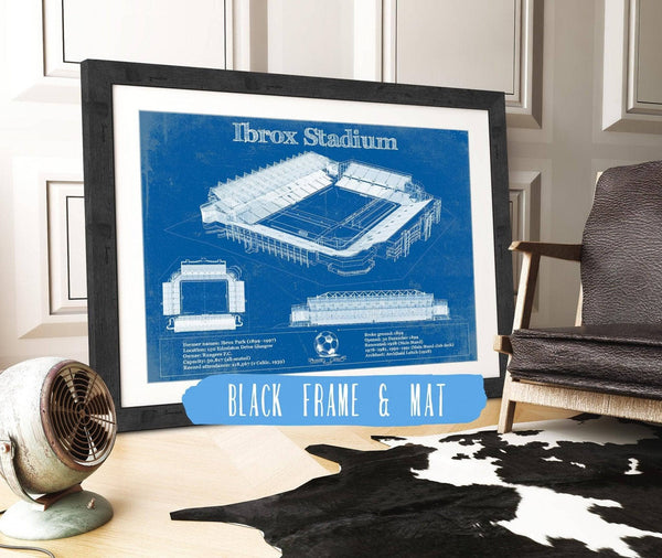 Cutler West Rangers Football Club Ibrox Stadium Soccer Print