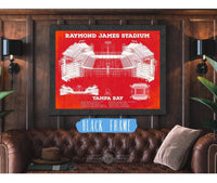 Cutler West Pro Football Collection Vintage Tampa Bay Buccaneers Team Color - Raymond James Stadium Print