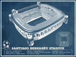 14" x 11" / Unframed Cutler West Real Madrid Football Club - Santiago Bernabeu Stadium Soccer Print