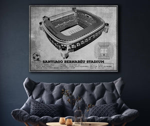 Cutler West Real Madrid Football Club - Santiago Bernabéu Stadium Stadium Soccer Team Color Print