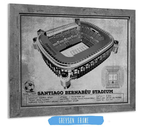 14" x 11" / Greyson Frame Cutler West Real Madrid Football Club - Santiago Bernabéu Stadium Stadium Soccer Team Color Print