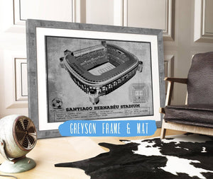 14" x 11" / Greyson Frame & Mat Cutler West Real Madrid Football Club - Santiago Bernabéu Stadium Stadium Soccer Team Color Print