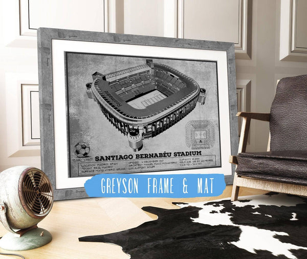 14" x 11" / Greyson Frame & Mat Cutler West Real Madrid Football Club - Santiago Bernabéu Stadium Stadium Soccer Team Color Print