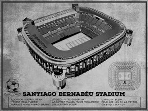 14" x 11" / Unframed Cutler West Real Madrid Football Club - Santiago Bernabéu Stadium Stadium Soccer Team Color Print