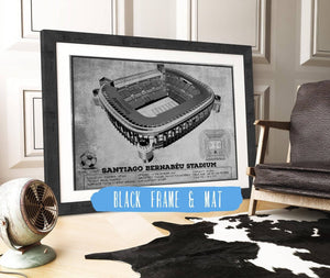20" x 16" / Black Frame & Mat Cutler West Real Madrid Football Club - Santiago Bernabéu Stadium Stadium Soccer Team Color Print