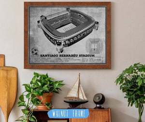 20" x 16" / Walnut Frame Cutler West Real Madrid Football Club - Santiago Bernabéu Stadium Stadium Soccer Team Color Print