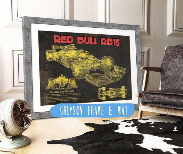 14" x 11" / Greyson Frame & Mat Cutler West Red Bull RB15 2019 Formula One Race Car Print