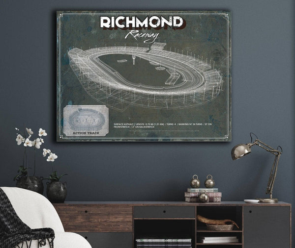 Cutler West Richmond Raceway NASCAR Race Track Print