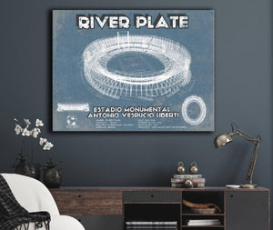 Cutler West River Plate Estadio Monumental Antonio Vespucio Liberti Blueprint Soccer Print