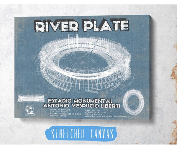Cutler West River Plate Estadio Monumental Antonio Vespucio Liberti Blueprint Soccer Print