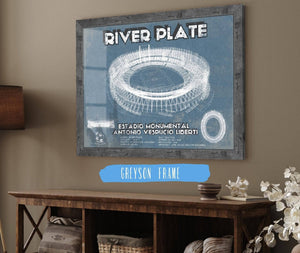Cutler West River Plate Estadio Monumental Antonio Vespucio Liberti Blueprint Soccer Print