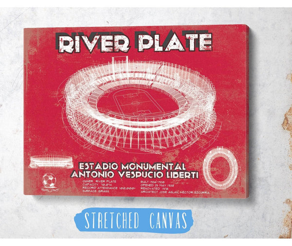 Cutler West River Plate Estadio Monumental Antonio Vespucio Liberti Team Color Blueprint Soccer Print