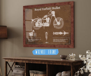 Cutler West Royal Enfield Bullet Blueprint Motorcycle Patent Print