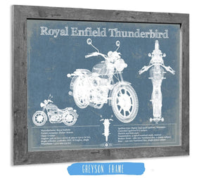Cutler West Royal Enfield Thunderbird Blueprint Motorcycle Patent Print