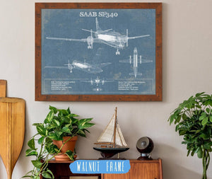 Cutler West Saab 340 Turboprop Original Blueprint Art